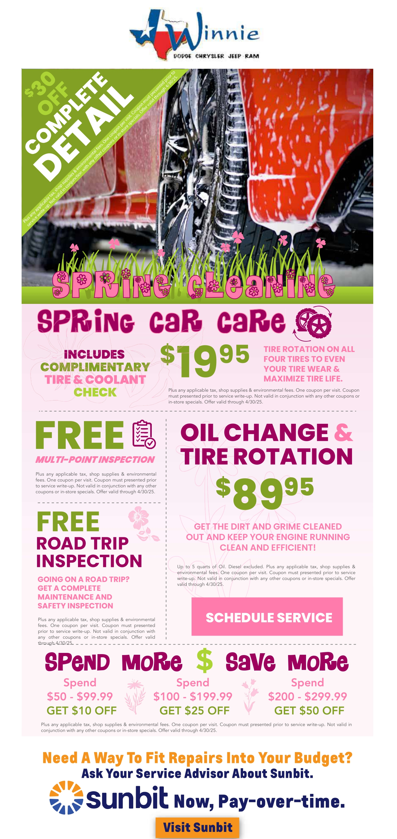 service specials