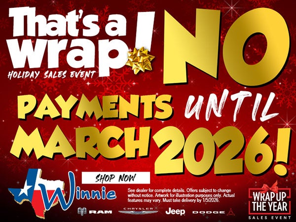 NO PAYMENTS UNTIL MARCH 2026!