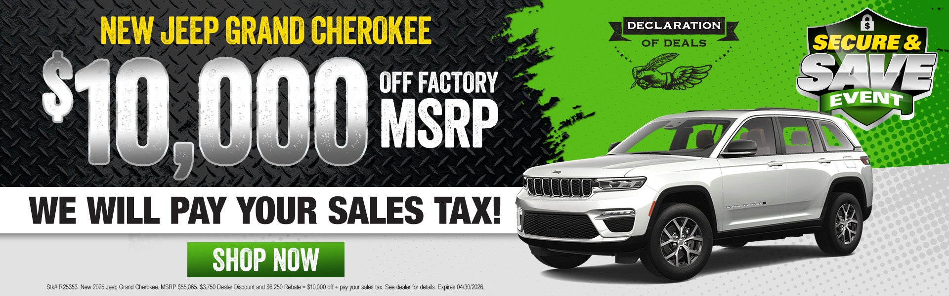 New Jeep Grand Cherokee deal