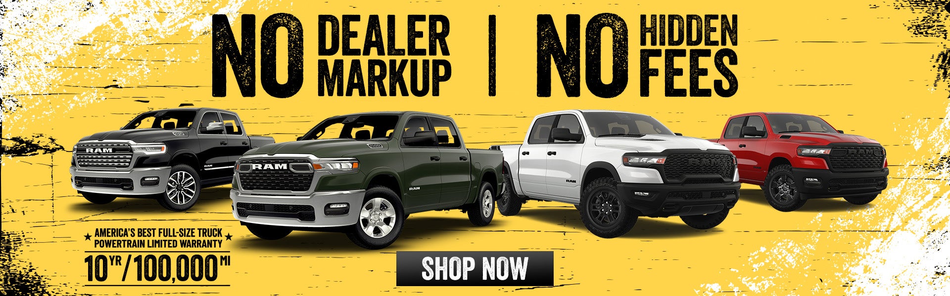 no dealer markup or hidden fees