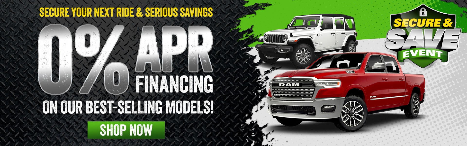 0% financing on best-selling models